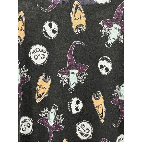 Disney Tim Burton’s Nightmare Before Christmas Black Character Print Knit Cozy S - Picture 3 of 13